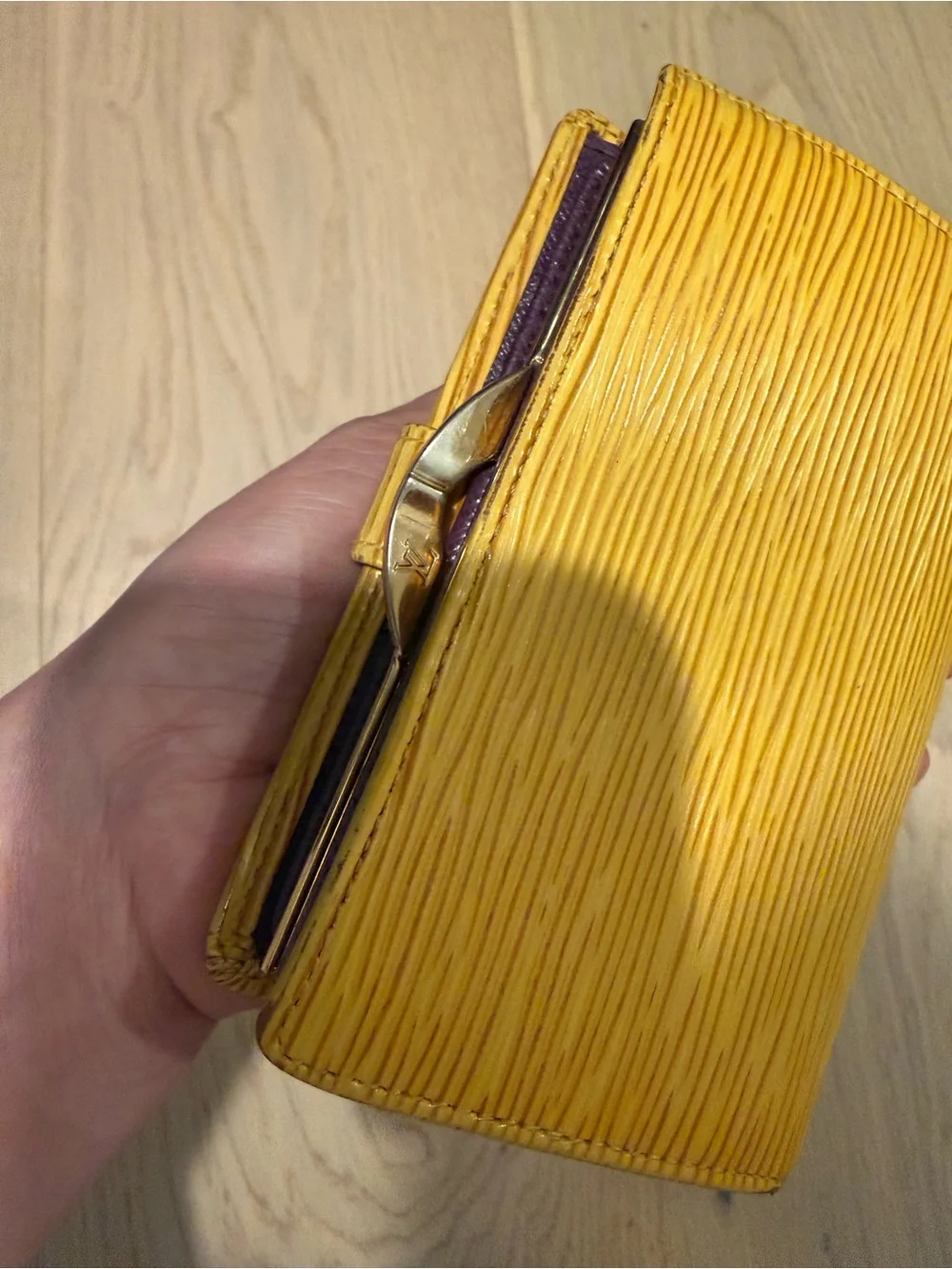 LV Yellow epi Leather Wallet